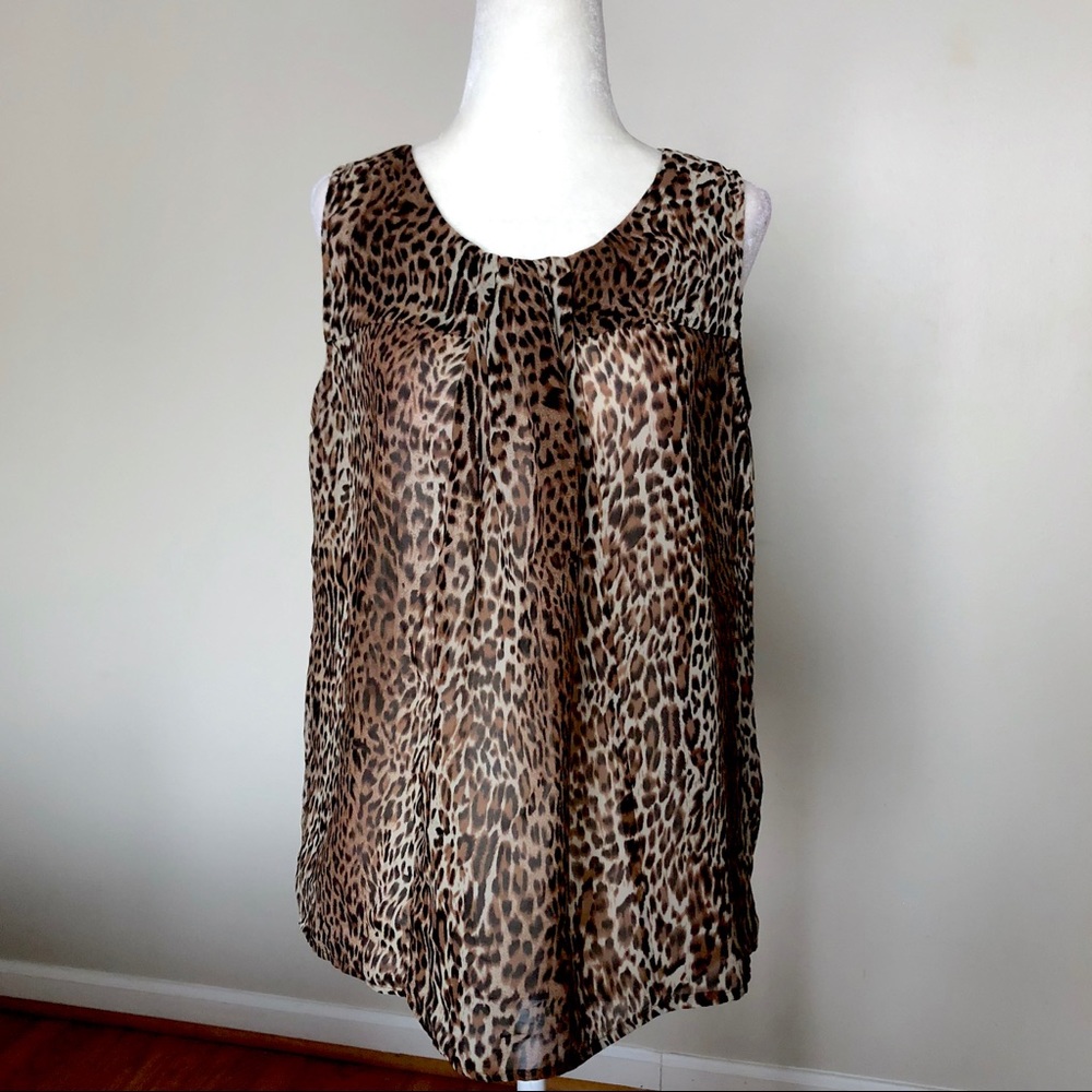 Marion & Clotilde leopard print tank top